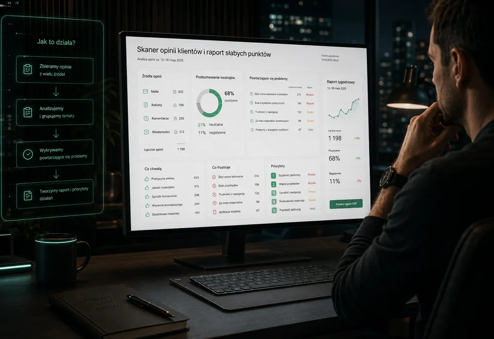 Customer feedback scanner — example weak-spot report